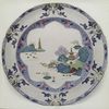 Old Spode stone China plate. (Marked "Spode stone china" in cartouche, in blue, and 2857, and dated 1802 in old Pattern Book. Exhibiting the simplicity of the early Spode derivations from the Chinese with the minimum of Western extraneities added)
