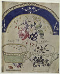 Page from old Patten Book. Numbers 4058, 4059, and 4060. Later designs showing the exuberance of colours and the lavish design employed