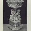 Sweetmeat dish and cover. Supported by three Fauns in Parian ware squeezing grapes into cups. ... (Portion of Royal Wedding Service made in 1863. At Marlborough House.)
