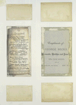 Trade cards depicting flowers, butterflies and a portrait of a woman holding a flower.