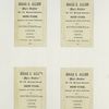 Trade cards depicting boys in various clothing.