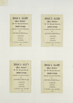 Trade cards depicting boys in various clothing.