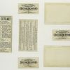 Trade cards depicting frogs, leapfrog, a frog's laboratory and a boy dressed in red with a bow and arrow ; cigarette cards entitled 'between the acts & bravo' of J. K. Emmet, O'Leary and Caimee.