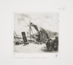 Port de Rouen (avec bateau à vapeur)
