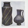 Case A,6. Albarello, lustre on blue ground. Syro-Persian, 13th c., Height, 14-1/4 in. ; Jug, painted in lustre on blue ground, Syro-Persian, 13th century. (Not in the Catalogue).