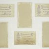 Trade cards depicting fairies and scenes relating to sailors : foods, boats, rowing ashore, managing the sails and women saying farewell.