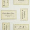 Trade cards depicting shells, flowers, seaweed and birch bark.