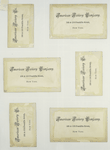 Trade cards depicting shells, flowers, seaweed and birch bark.