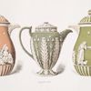 Three déjeûner pieces. (Heights, 8-1/4 in, 6-1/4 in, and 8-1/2 in., of 1790 and 1792.)