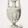 A vase in grey-blue jasper, with reliefs of the muses, &c. (Height, 14 in., probable date 1782)