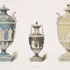 Three vases in jasper. (11 in. and 7 in., probable date 1790; vase on the right - 7-1/2 in., probable date 1793.)