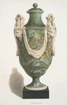 "Crystalline agate" vase with four handles