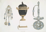 Mounted pieces: - a chatelaine (about 1787), vase (H. 12 in.) and sword (39 inches. Probable date, about 1790).