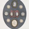 Medallions mounted in gold, steel, etc., 1785-1792.