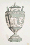 Large vase, with Borghese frieze. Jasper. Height, 17-1/2 in. Greatest diameter, 9 in. Probable date, 1789.