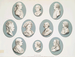 Ten portraits of Josiah Wedgwood, Mrs. Wedgwood, Bentley and Byerley.