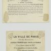 Trade cards depicting a field, flowers, birds, a butterfly and men making wine.