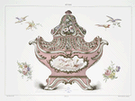 Modèles d'oiseaux pour références de décoration; Modèles d'oiseaux pour références de décoration; Vase forme dite Pot-Pourri (Collection de S.M. la Reine d'Angleterre). -1757.