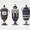 Vase ayant fait partie des porcelaines envoyées par Louis XVI à Tippoo-Sahib en 1788* (South Kensington Museum: Collection Jones);  Vase a camées (South Kensington Museum: Collection Jones); Vase a frise (Collection de S.M. la Reine d'Angleterre, à Windsor Castle).