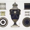 Collection de M. Dupont-Auberville [top left]; Collection de M. Beurdeley [top right]; Musée des Arts Décoratifs [middle left]; Porcelaines à émaux en relief sur paillons et plaques d'or (Jewelled Sèvres). - (Collection de M. le baron Gustave de Rothschild) [centre]; Collection de M. Alfred André [middle right]; Collection de MM. Fournier frères [bottom left]; Collection de M. Alfred André [bottom right].