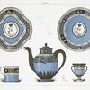 Cinq pièces d'un service exécuté pour l'impératrice de Russie, en 1778 (Collection de M. Goode). - Dorure de Vincent et Le Guay. - Fleurs par Barre et Taillandier.