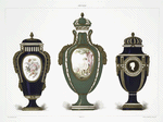 Vase (Collection de M. Berthet); Vase a lacets (Collection de M. Alfred de Rothschild); Vase a quatre médaillons (Collection de S.M. la Reine d'Angleterre).