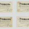 Trade cards entitled : le premier cigare ; le premier prix ; respectez vos supérieurs ; la premiere dent.