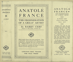 Anatole France, the degeneration of a great artist.
