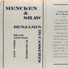 Mencken and Shaw.