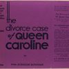 The divorce case of Queen Caroline.