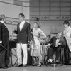 L to R: Claude Rains, Eliot Cabot, Miriam Hopkins, Henry Travers & Helen Westley in the "Camel through the needle's eye" (1929).