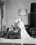 Alla Nazimova (black dress) as Madame Ranevsky  and Josephine Hutchinson as Anya