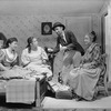 Laurey's Bedrom Scene. L to R: June Walker (Laurey), Ruth Chorpenning (Ado Annie), Lee Strasberg (Peddler) and Helen Westley as Aunt Eller Murphy.
