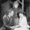 Franchot Tone (Curley McClain), Claire Woodbury (center) as Aunt Eller Murphy and June Walker (Laurey).