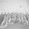Constance Carpenter (Demoiselle Alisande La Carteloise), Jack Thompson (Sir Galahad) and ensemble in A Connecticut Yankee