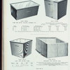 Tanks for metal palters, chemists, &c. Pl. 1099-G, Pl. 1100-G. Cast iron water tank, Pl. 1101-G. Wrought iron water tank, Pl. 620-G.
