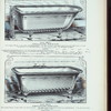 Porcelain-lined French bath, Plate 986-G. Porcelain-lined Roman bath, Plate 985-G.