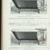 Porcelain-lined recessed French bath with supply fittings and 'Nonpareil' waste. Pl. 819-G. Porcelain-lined recessed French bath with 'Nonpareil' waste, and improved ebony handle double faucet. Pl. 820-G.