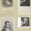 A sheet with four portraits of Abigail Adams.