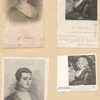 A sheet with four portraits of Abigail Adams.