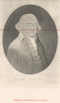 John Adams, full bust, head to right. Oval, with one line border.