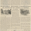 Historic houses preserved by societies of American women : Adams House, Quincy, Massachusetts, birthplace of John Adams on the right ; of John Quincy Adams on the left [from Sunday Magazine, April 30, 1905].