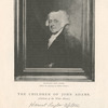 The children of John Adams : President John Adams (from the painting by Gilbert Stuart) ; Abigail Adams (Mrs. John Adams) (from the painting by Gilbert Stuart) ; Birthplaces of John Adams and John Quincy Adams (John Adams was born in house at right, in upper right-hand front room ; John Quincy Adams in house at left) ; Cradle in which John Adams and John Quincy Adams were rocked.