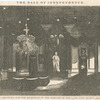 The Hall of Independence, as arranged for the reception of the remains of the late John Quincy Adams.