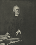 Samuel Adams, from a portrait by John Singleton Copley (1737-1815) ; the original, which is the property of the City of Boston, long adorned the walls of Faneuil Hall, but is now deposited in the Museum of Fine Arts.