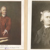 A sheet with two portraits of Samuel Adams.