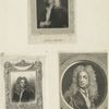 A sheet with three portraits of Joseph Addison.