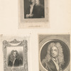A sheet with three portraits of Joseph Addison.