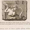 Celtic Monument discovered at Paris, beneath the Choir of Notre-Dame, in 1711 (according to several archæologists, the bas-relief represents the Gallic Æsculapius,)[photograph from 'Lacroix Science and Literature of the Middle Ages'].