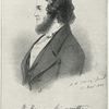 W, Harrison Ainsworth [signature] ; William Harrison Ainsworth, from the drawing by Count D'Orsay